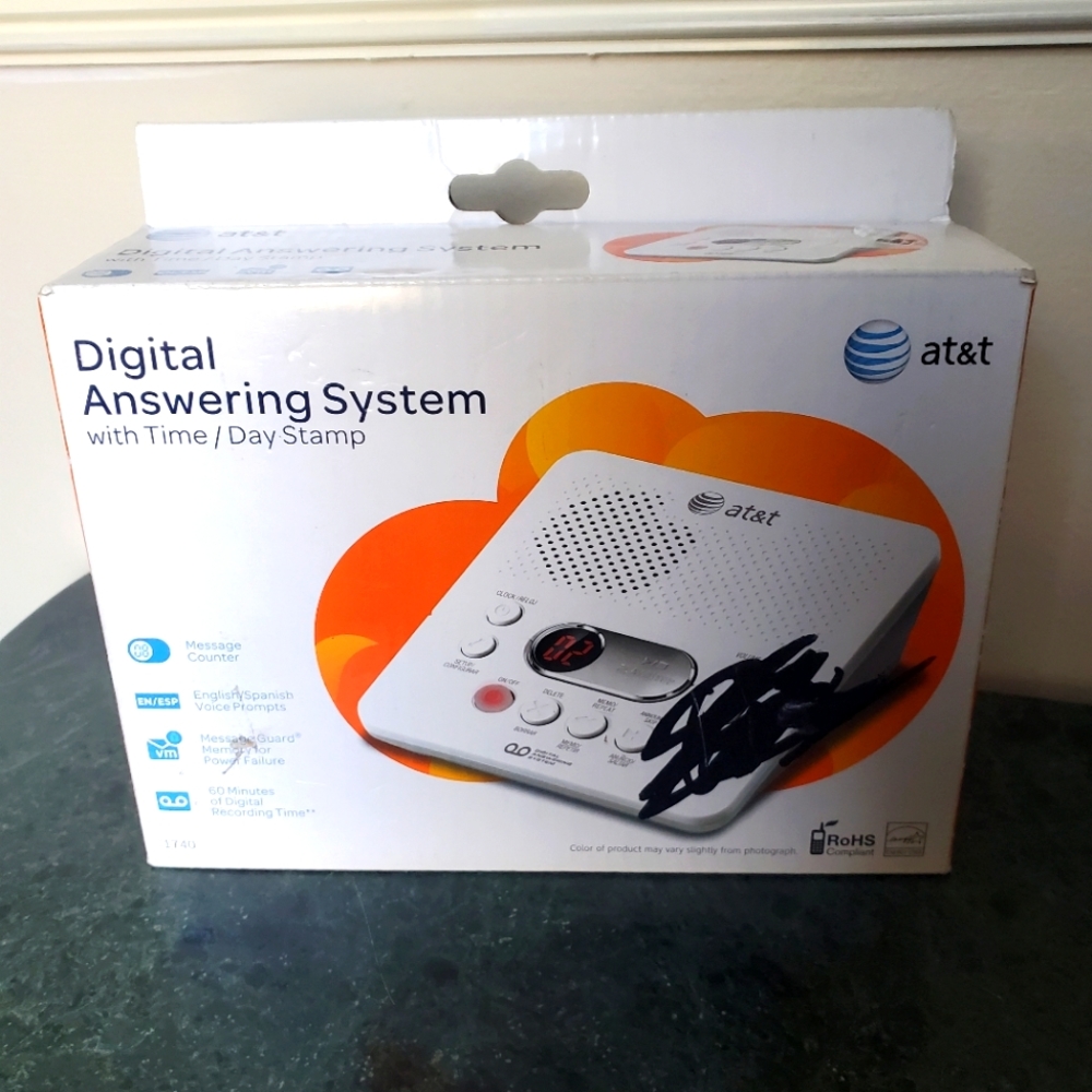 AT&T 1740‎ Digital Answering Machine System 60 Minutes Remote Access Telephone